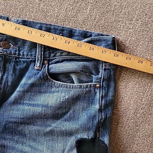 Polo Ralph Lauren Adult Womens 31 Jeans Astor Slim Boyfriend Distressed Patched - Picture 3 of 16